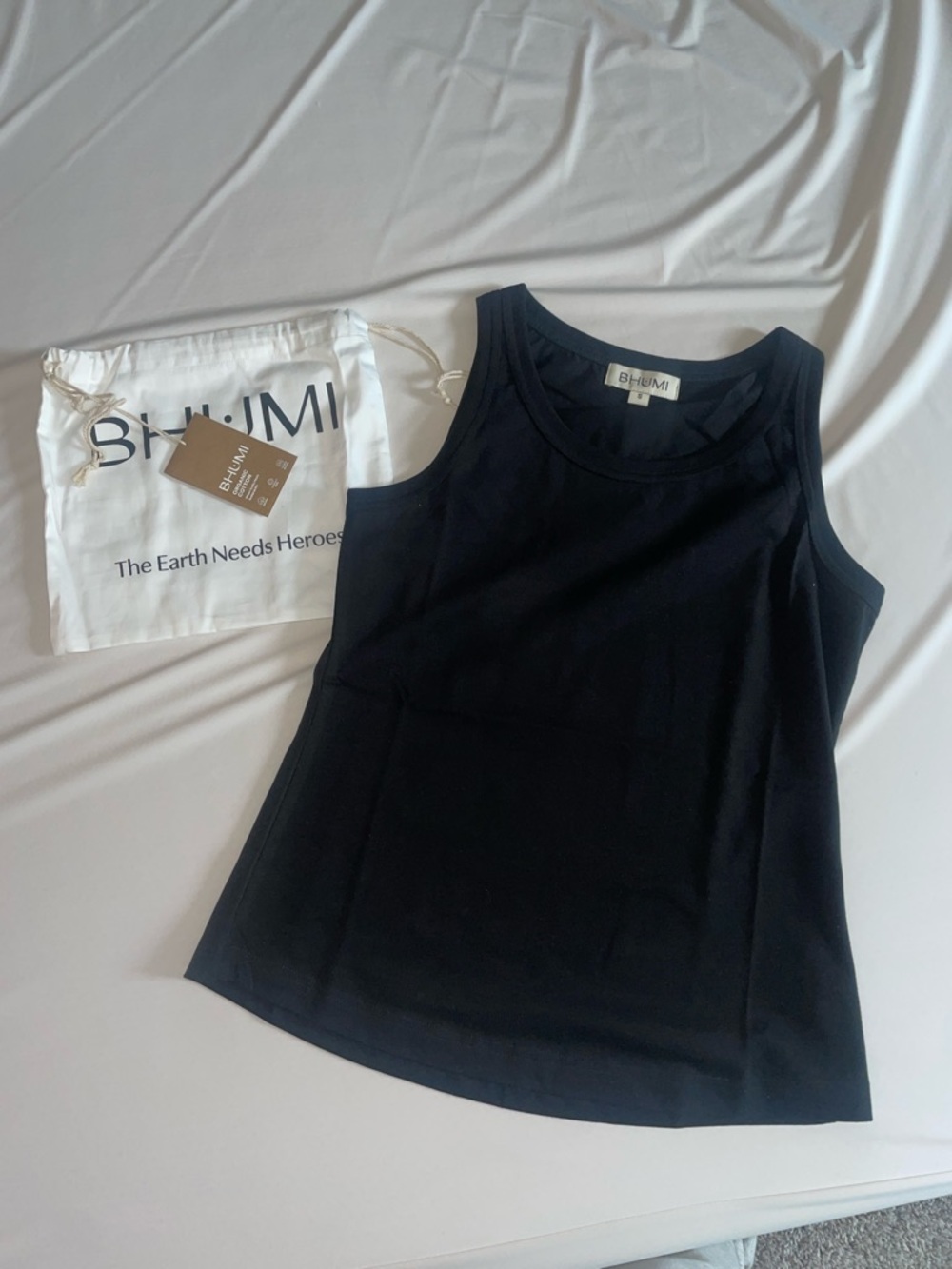 NEW Organic Cotton Women’s Black Scoop Neck Tank Top